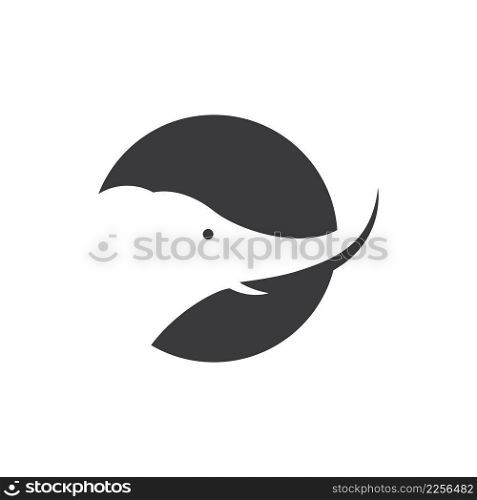 Elephant logo illustration vector flat design