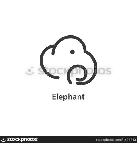 Elephant logo illustration vector icon