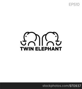 elephant logo ine icon or symbol vector illustration - vector. elephant logo ine icon or symbol vector illustration
