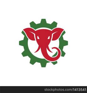 elephant logo vector icon illustration design