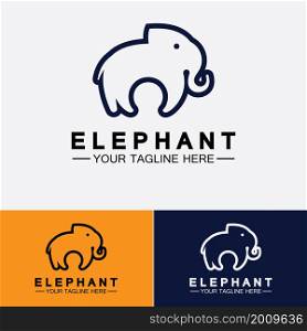 Elephant Logo Vector Illustrator Design Template