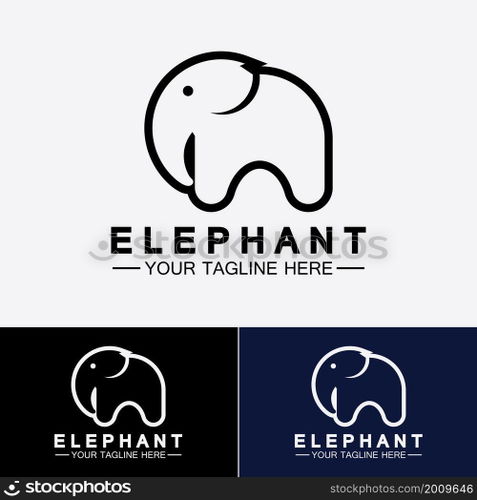 Elephant Logo Vector Illustrator Design Template