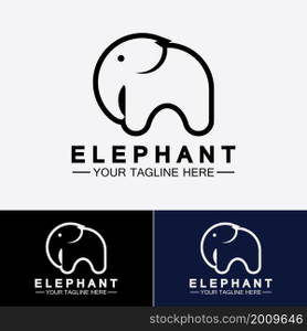 Elephant Logo Vector Illustrator Design Template