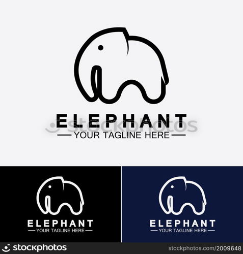 Elephant Logo Vector Illustrator Design Template