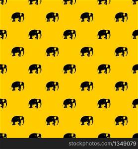 Elephant pattern seamless vector repeat geometric yellow for any design. Elephant pattern vector