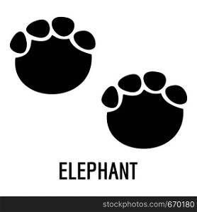 Elephant step icon. Simple illustration of elephant step vector icon for web. Elephant step icon, simple style.