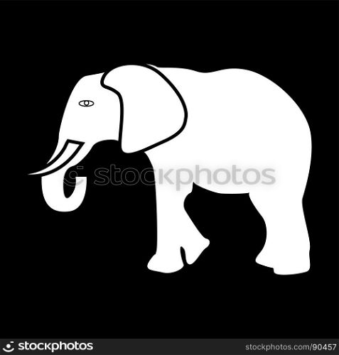 Elephant white color icon .. Elephant it is white color icon .