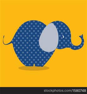 elephant, with, dots, 02, Vector, illustration, cartoon, graphic, vector