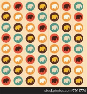 Elephants seamless pattern, vector format