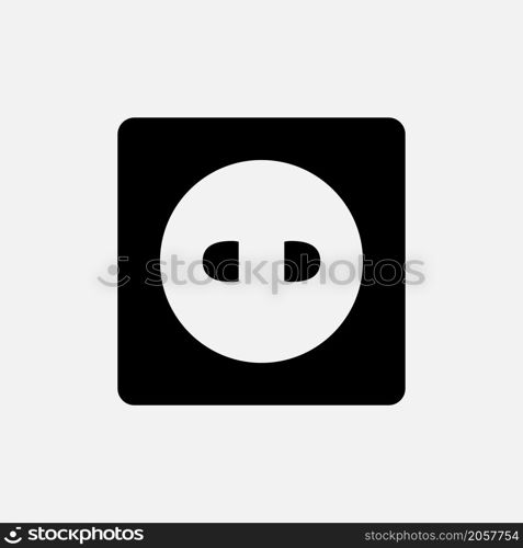 eletric plug icon vector solid style