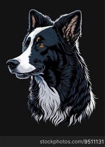Elevate Your Style with NFT: Isometric Vector Art of a Border Collie Head