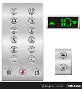 elevator buttons panel vector illustration isolated on white background
