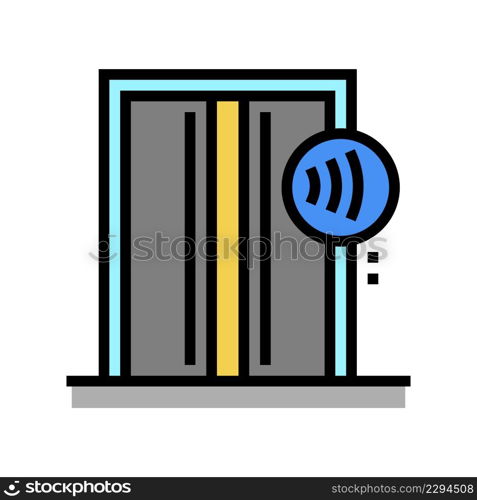 elevator contactless color icon vector. elevator contactless sign. isolated symbol illustration. elevator contactless color icon vector illustration