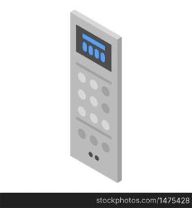 Elevator digital panel icon. Isometric of elevator digital panel vector icon for web design isolated on white background. Elevator digital panel icon, isometric style