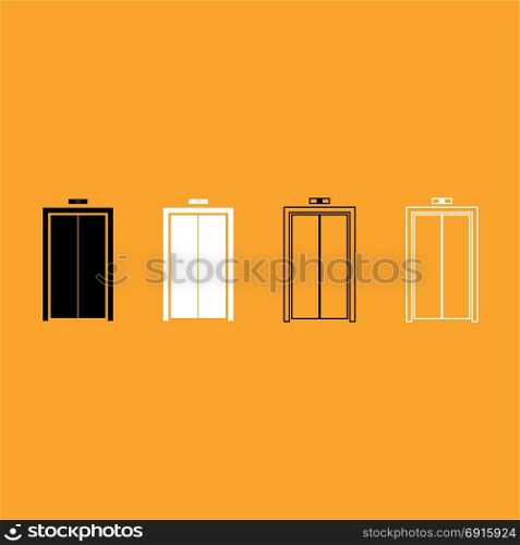 Elevator doors icon .