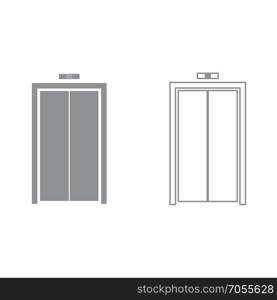 Elevator doors icon .