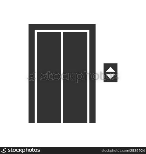 Elevator icon. Lobby illustration symbol. Sign up, down lift vector.
