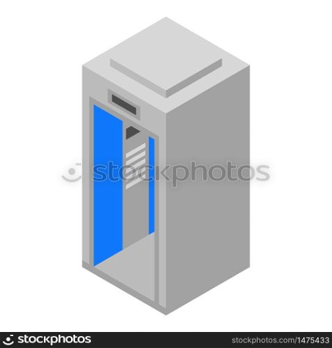 Elevator lift icon. Isometric of elevator lift vector icon for web design isolated on white background. Elevator lift icon, isometric style
