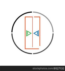 elevator logo and symbol design vector template