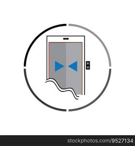 elevator logo and symbol design vector template