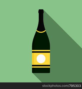 Elite champagne icon. Flat illustration of elite champagne vector icon for web design. Elite champagne icon, flat style