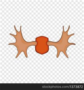 Elk horns icon in cartoon style isolated on background for any web design . Elk horns icon, cartoon style