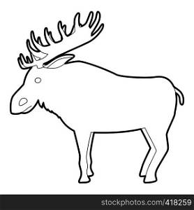 Elk icon. Outline illustration of elk vector icon for web. Elk icon , outline style