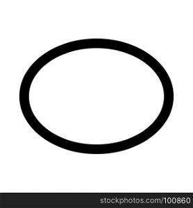 ellipse curve shape, icon on isolated background