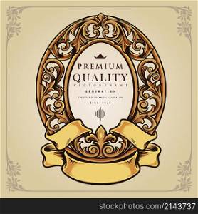 Ellipse Frame Calligraphy Vintage Quality Vector illustrations for your work Logo, mascot merchandise t-shirt, stickers and Label designs, poster, greeting cards advertising business company or brands.