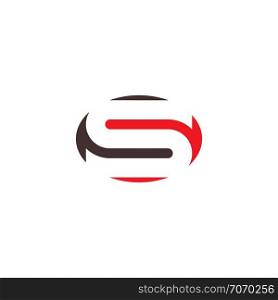 ellipse letter s logo sign symbol vector design