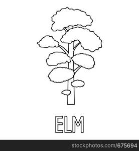 Elm icon. Outline illustration of elm vector icon for web. Elm icon, outline style.