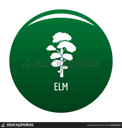 Elm tree icon. Simple illustration of elm tree vector icon for any design green. Elm tree icon vector green
