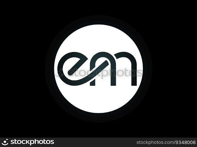 EM letter logo design, Creative Modern Letters Vector Icon Logo Illustration
