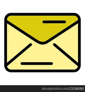Email campaign icon. Outline email campaign vector icon color flat isolated. Email campaign icon color outline vector
