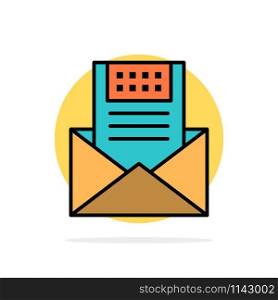 Email, Communication, Emails, Envelope, Letter, Mail, Message Abstract Circle Background Flat color Icon