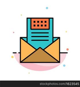 Email, Communication, Emails, Envelope, Letter, Mail, Message Abstract Flat Color Icon Template