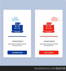 Email, Communication, Emails, Envelope, Letter, Mail, Message Blue and Red Download and Buy Now web Widget Card Template