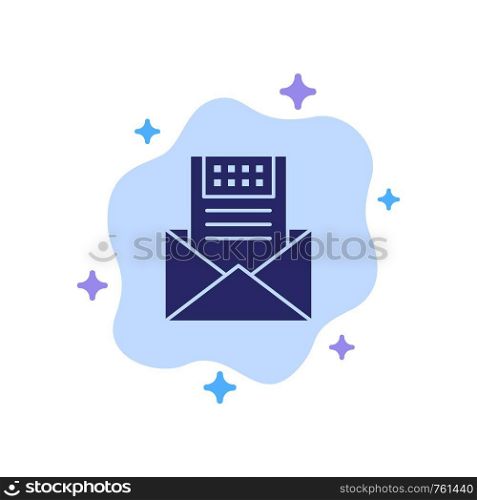 Email, Communication, Emails, Envelope, Letter, Mail, Message Blue Icon on Abstract Cloud Background