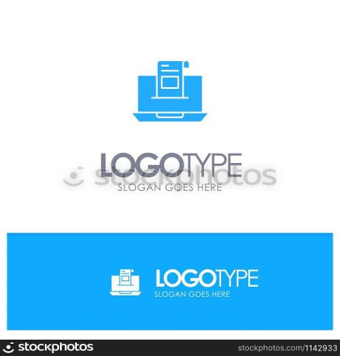 Email, Communication, Emails, Envelope, Letter, Mail, Message Blue Solid Logo with place for tagline