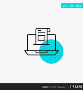 Email, Communication, Emails, Envelope, Letter, Mail, Message turquoise highlight circle point Vector icon