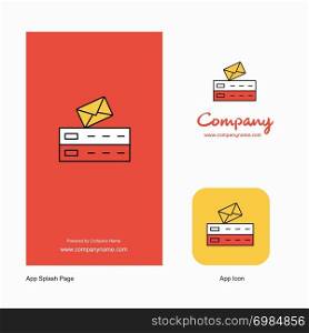 Email Company Logo App Icon and Splash Page Design. Creative Business App Design Elements