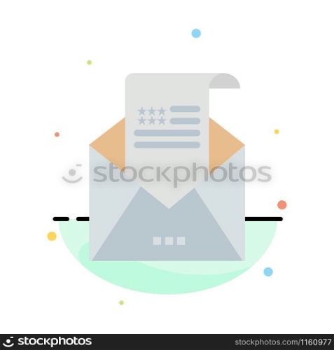 Email, Envelope, Greeting, Invitation, Mail Abstract Flat Color Icon Template