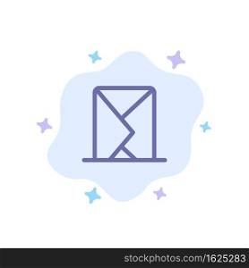 Email, Envelope, Mail, Message, Sent Blue Icon on Abstract Cloud Background