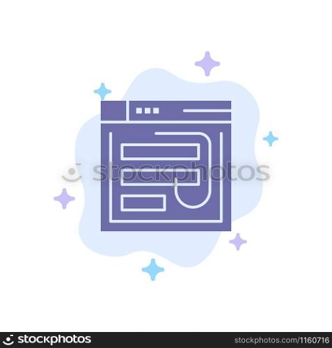 Email, Hack, Internet, Password, Phishing, Web, Website Blue Icon on Abstract Cloud Background