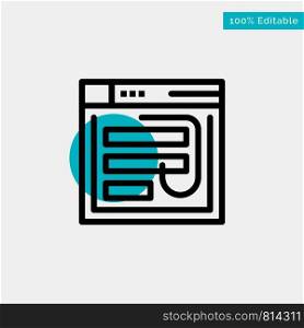 Email, Hack, Internet, Password, Phishing, Web, Website turquoise highlight circle point Vector icon