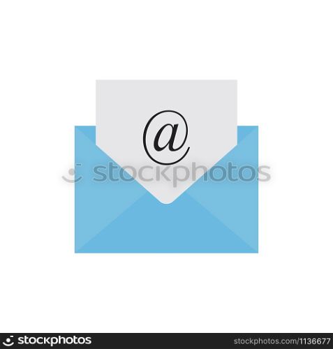 Email icon. Mail envelope icon isolated on white background. Vector illustration
