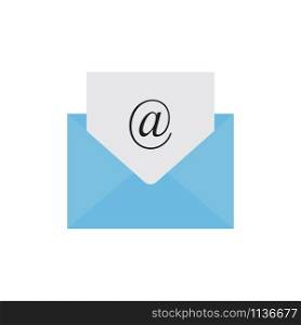 Email icon. Mail envelope icon isolated on white background. Vector illustration
