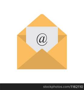 Email icon. Mail envelope vector icon isolated on white background
