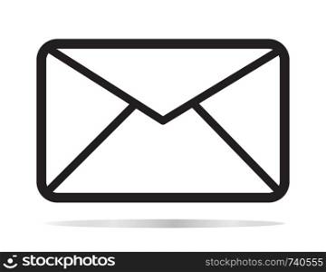 email icon on white background. email sign. flat style. electronic mail symbol.