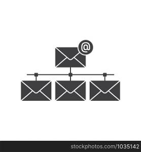 Email Icon Vector Black white